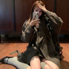 批发原版做法宽松风衣外套女2026春季款小个子巨好看韩版高级感<b class='q'>短款</b>