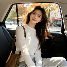 批发欧货白色拼接长袖t恤女2026<b class='q'>春</b>秋新款宽松显瘦休闲内搭打底衫上衣