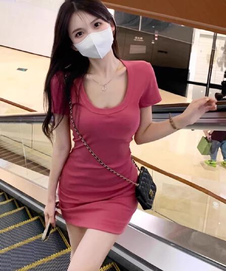 경관 그림 40 순면 210 그램 92 면 8 암모니아 Lun 여성 드레스 타이트 스커트 치마