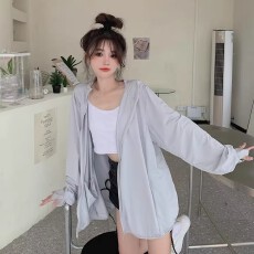 批发原版做法UPF50+防晒衣<b class='q'>女款</b>夏防紫外线中长款透气防晒服连帽外套