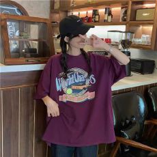 批发夏季新款韩版宽松大码<b class='q'>原宿风</b>短袖学生上衣ins潮