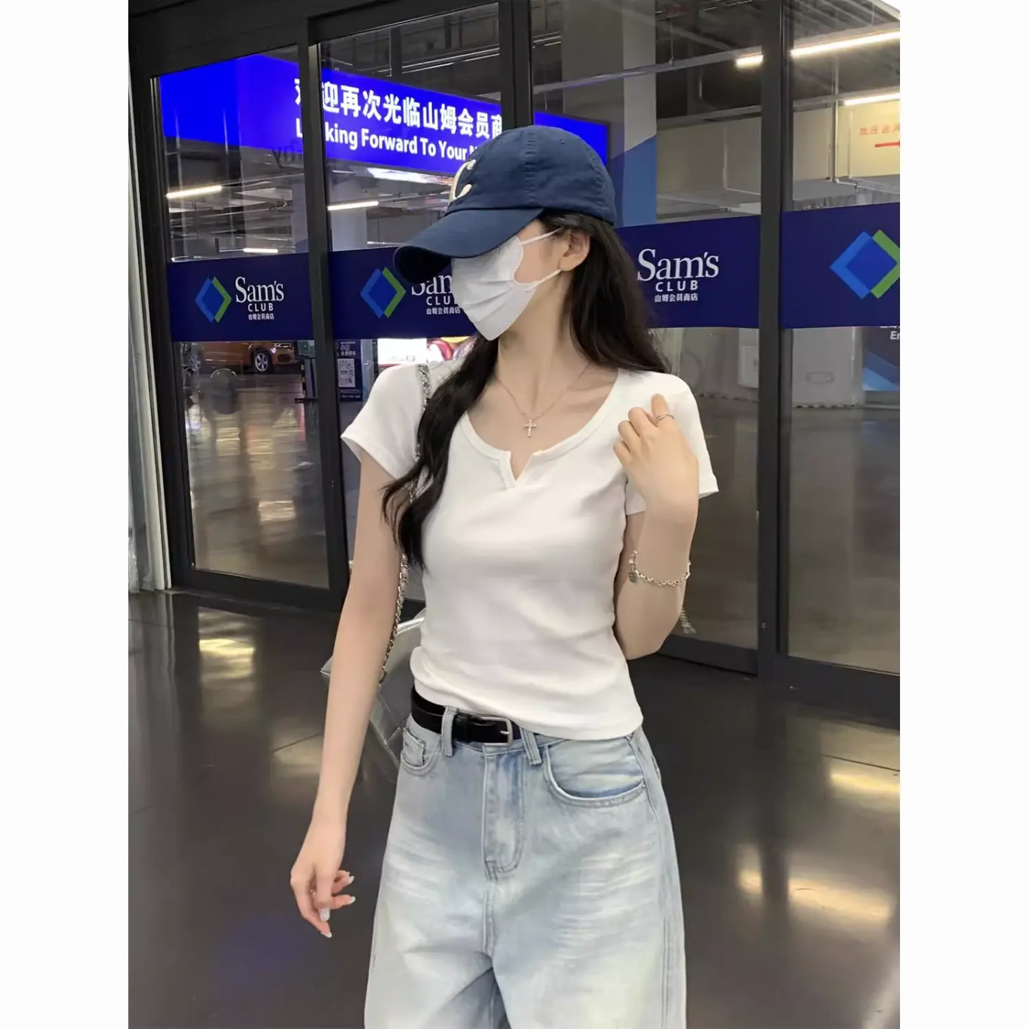 여름 슬림핏 반소매 티셔츠 상세 이미지 2