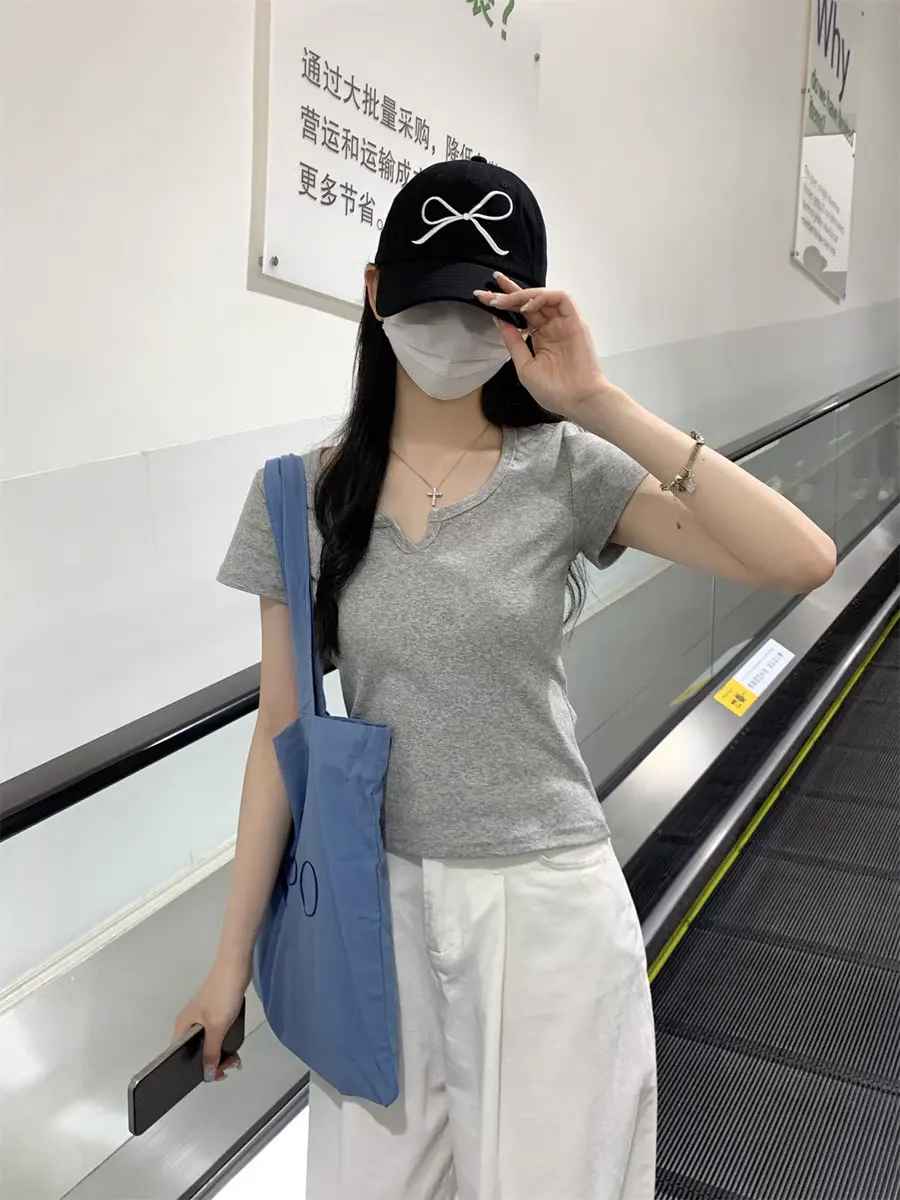 여름 슬림핏 반소매 티셔츠 상세 이미지 6
