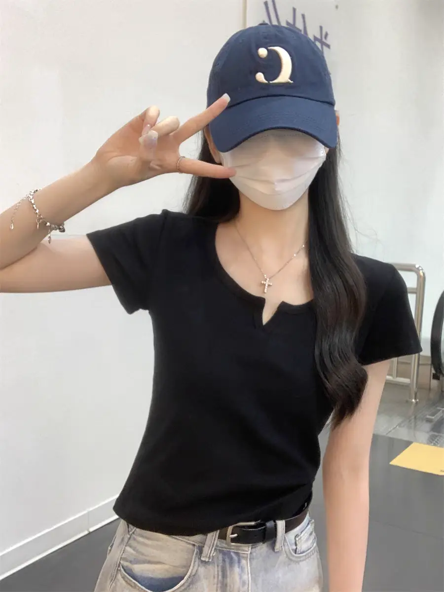 여름 슬림핏 반소매 티셔츠 상세 이미지 9