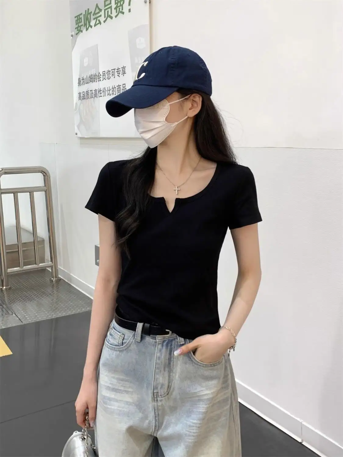 여름 슬림핏 반소매 티셔츠 상세 이미지 11