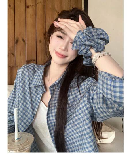 벨트 머리카락 서클 여성 셔츠 2026 새로운 디자인 센스 작은 대중 오픈 가디건 맨위 셔츠 캐주얼 다용도 여름 레트로