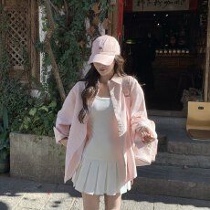 批发韩系慵懒小马<b class='q'>长袖</b><b class='q'>衬衫</b>女春夏新款休闲宽松气质<b class='q'>衬衣</b>外贸跨境爆款