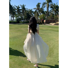 批发Blovelan白羽晴澜 <b class='q'>甜美</b>立体提花拖尾氛围感蓬蓬公主<b class='q'>连衣裙</b>生日裙