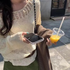 批发慵懒风<b class='q'>镂空</b>针织衫女秋季穿搭奶呼呼软糯长袖上衣叠穿罩衫