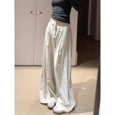 批发S-4X 内包边 西装裤女新款春夏季薄款宽松垂坠感<b class='q'>高腰</b>显瘦阔腿裤