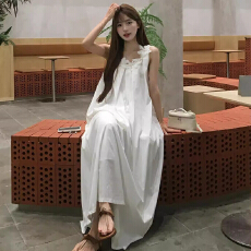 批发原版做法有内里法式海岛度假风重工立体花朵吊带连衣裙女无袖长裙