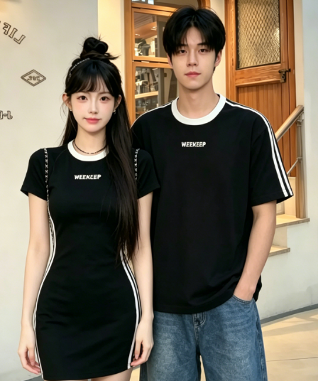 40 순면 1 1 높음 폭탄 이후 패키지 칼라 자수 하나 의류 하나 치마 커플 여성 여름 점프 슈트 미니 스커트 여성