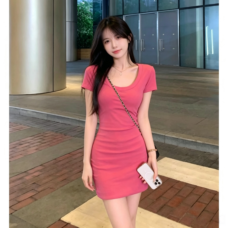 92 면 8 암모니아 Lun 40 210g 순면 핫걸 타이트 타이트 스커트 여성 드레스