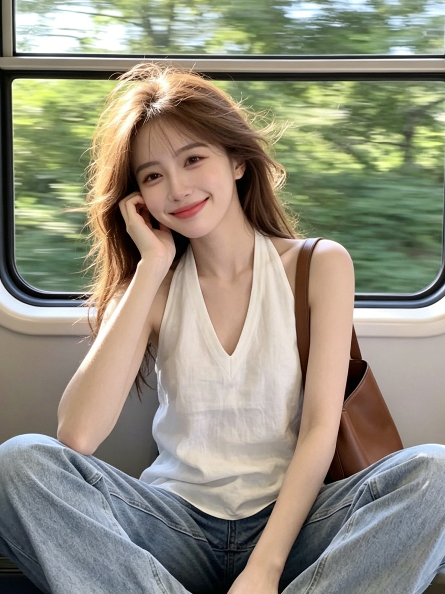 핫걸 화이트 V넥 행침 목 캐미솔 여름 아름다움 뒤로 표지 대리인 우유 외출용 민소매 맨위