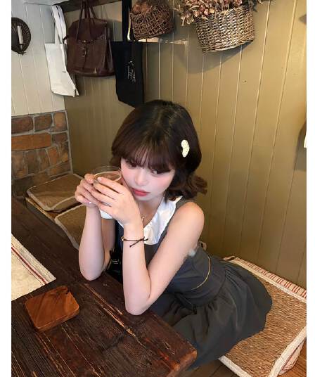 한 부서 천 골드 센스 착용 가져 가라. 전체 집합 자이언트 잘 생긴 달콤함 베이비 칼라 조끼 맨위 나비 매듭 반 스커트 투피스 세트