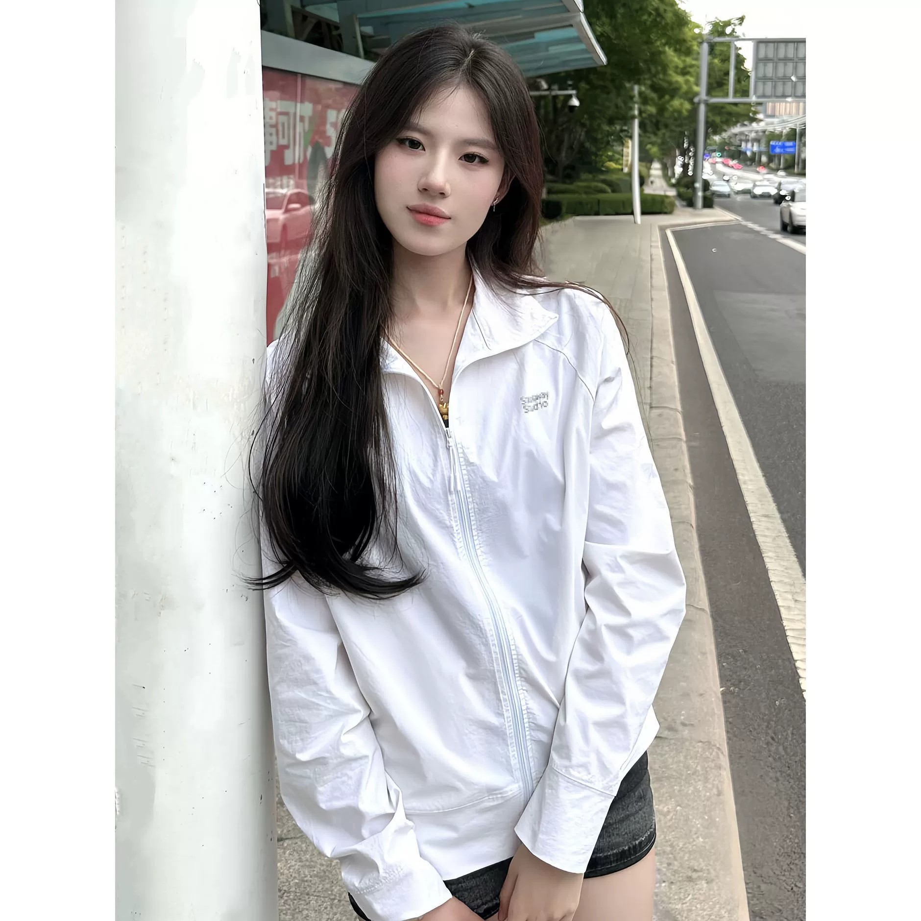 2026 새로운 화이트 자외선 차단 의류 여성 코트 여름 에어컨 셔츠 차가운 센스 자외선 차단 복 작은 키 긴팔 태양 보호 셔츠