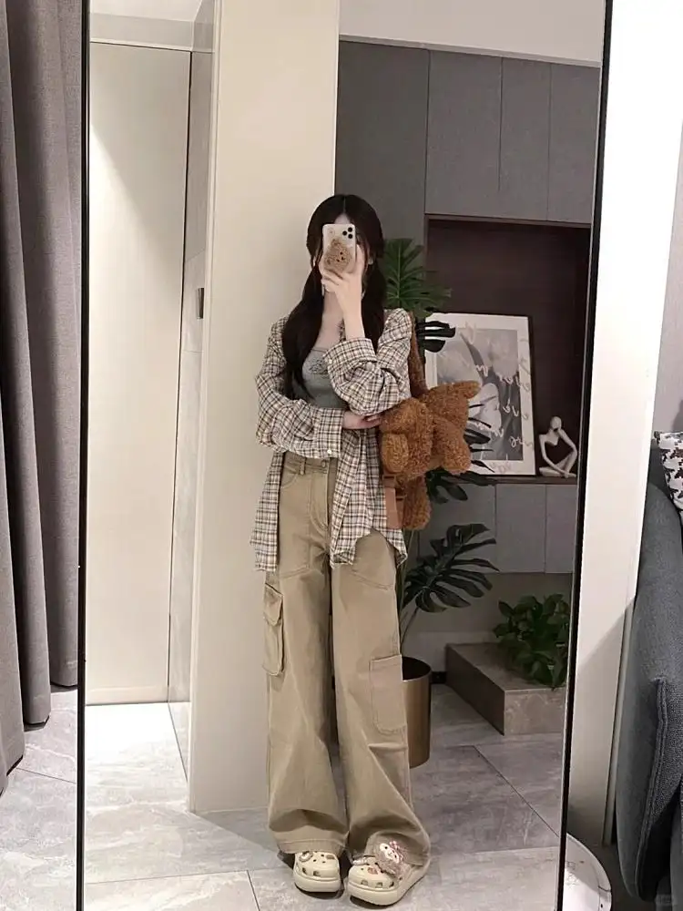 레트로 체크 폴로 칼라 가디건 상세 이미지 10