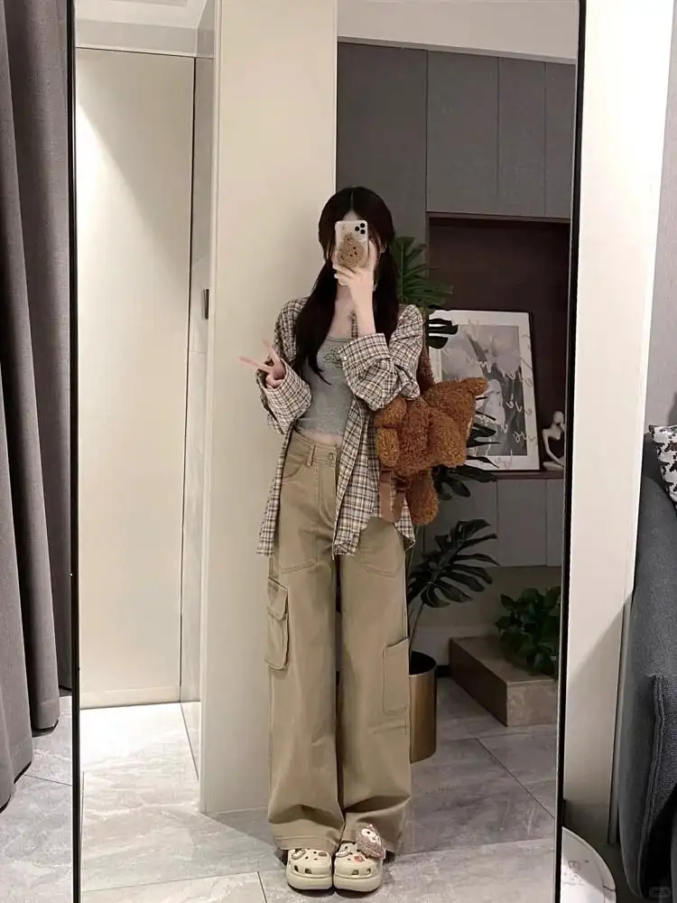 레트로 체크 폴로 칼라 가디건 상세 이미지 11