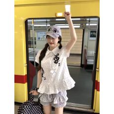 批发白色衬衫女超好看减龄学院<b class='q'>韩国</b>外贸高级感超火绝美
