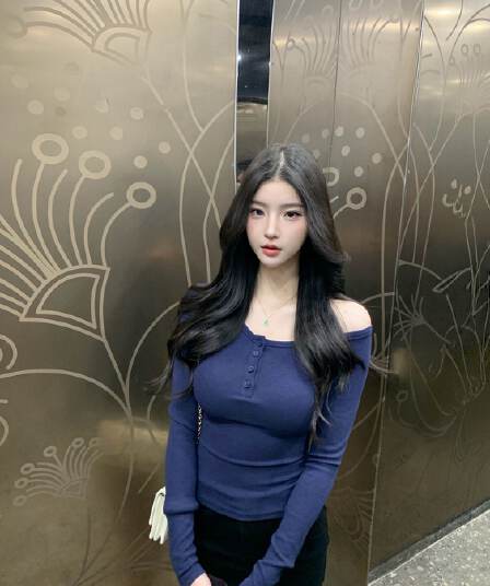 260 그램 사람들 면 디자인 센스 비스듬한 어깨 허리 수축 맨위 여성 여름 가을 품격 슬림해 보이는 기본 셔츠 핫걸 섹시함 티셔츠