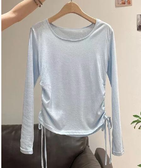 대나무 마디 리브 높은 품질 솜씨 좋은 품질 여성 여름 새로운 루즈핏 슬림해 보이는 아름다운 맨위 한국 대외 무역