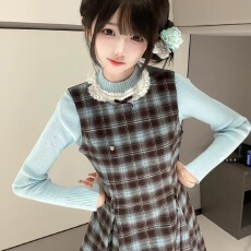 批发韩系学院风早秋穿搭<b class='q'>套装</b>2026新款小个子A字连衣裙chic甜辣两件套