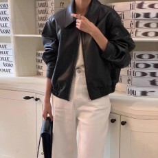 批发短款黑色皮衣外套女2026年春<b class='q'>秋</b>新款酷飒风小个子爆款机车气质复古