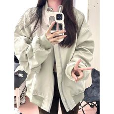 批发2026秋棒球服<b class='q'>外套</b>新款美式港风复古高级感夹克飞行员上衣男女同款