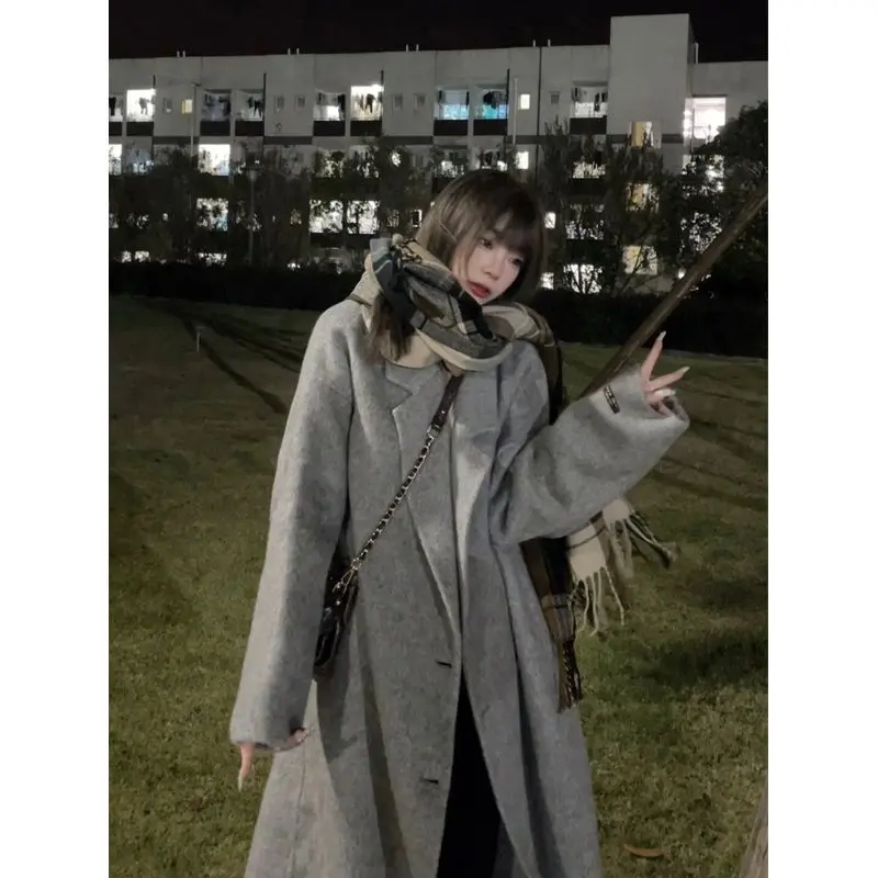 헤본 스타일 폴드 칼라 미디 코트 상세 이미지 2