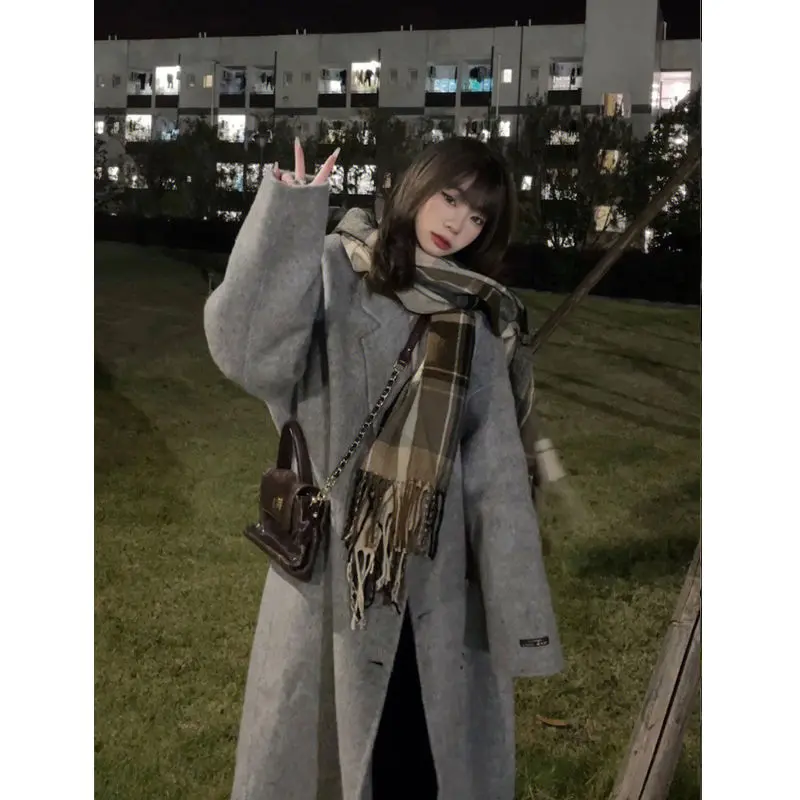 헤본 스타일 폴드 칼라 미디 코트 상세 이미지 3