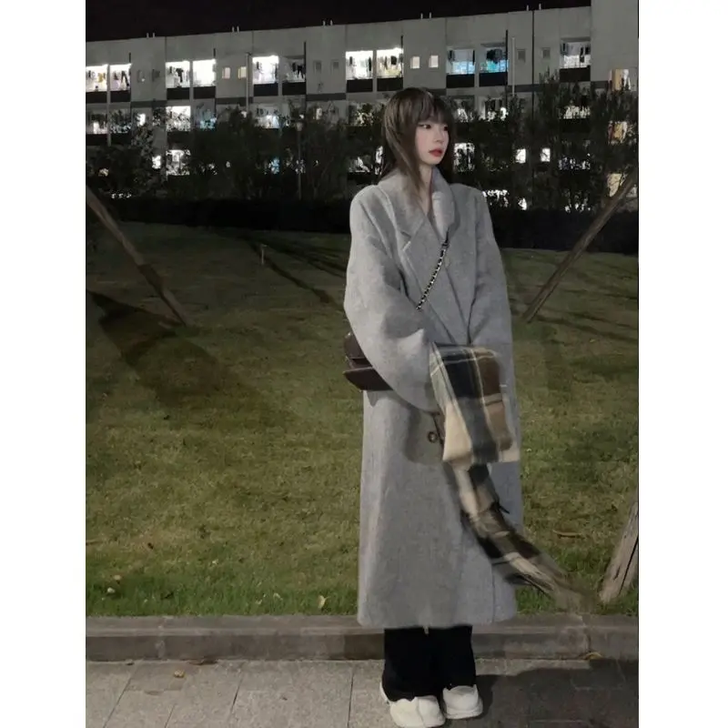 헤본 스타일 폴드 칼라 미디 코트 상세 이미지 4