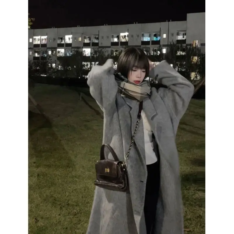 헤본 스타일 폴드 칼라 미디 코트 상세 이미지 5