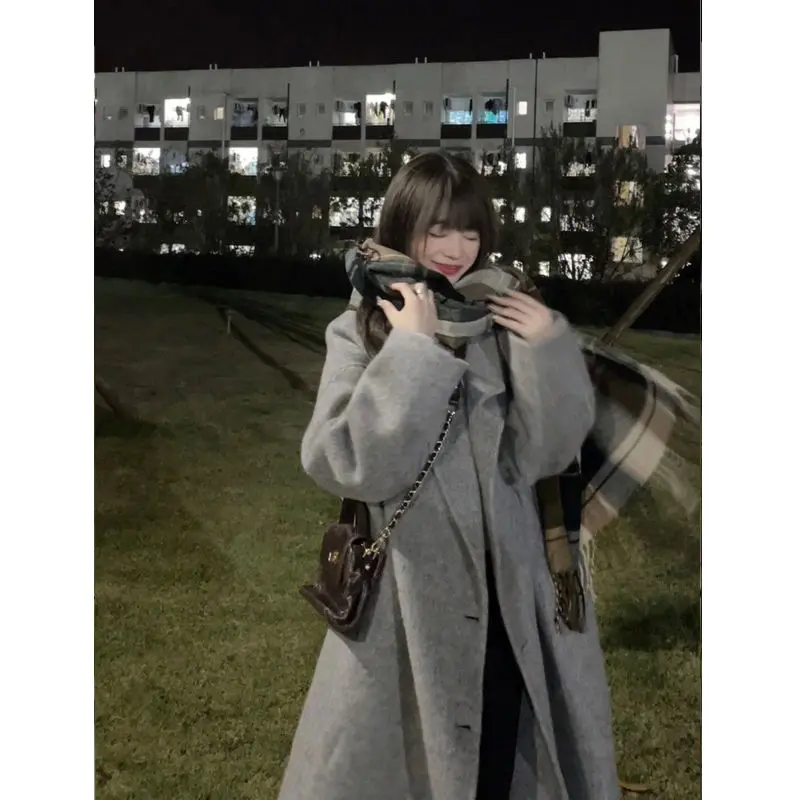 헤본 스타일 폴드 칼라 미디 코트 상세 이미지 7