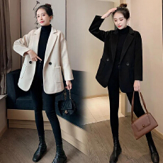 批发毛呢外套女<b class='q'>中长款</b>2026新款秋冬厚款宽松显瘦小个子气质呢子大衣女