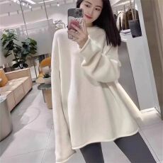 批发欧洲站慵懒风高级感毛衣女2026新款秋冬加厚<b class='q'>中长款</b>针织打底衫外穿