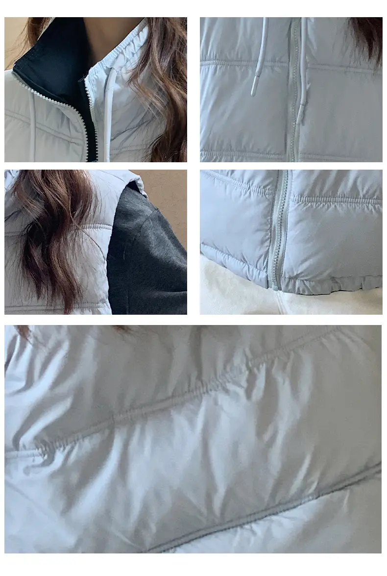 스탠드 칼라 지퍼 양면 베스트 (6color) 상세 이미지 9