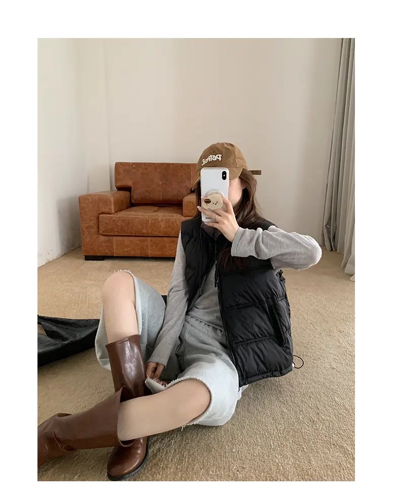 스탠드 칼라 지퍼 양면 베스트 (6color) 상세 이미지 28