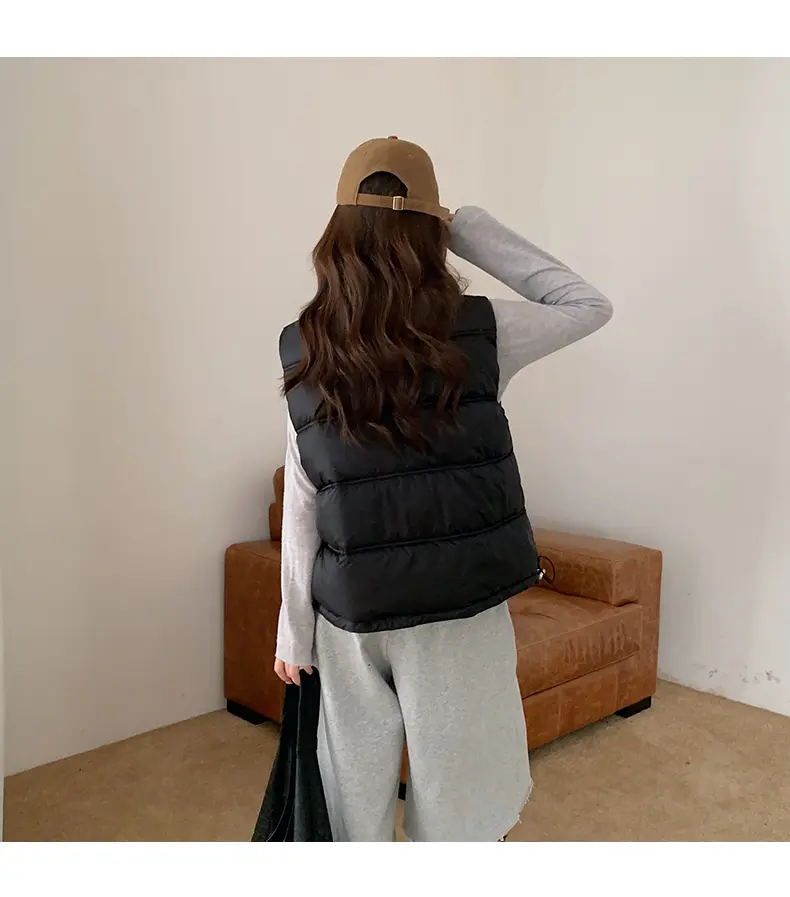 스탠드 칼라 지퍼 양면 베스트 (6color) 상세 이미지 36