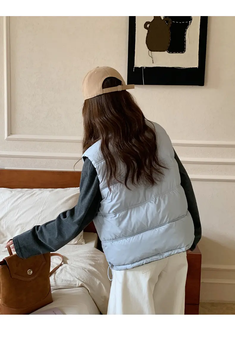 스탠드 칼라 지퍼 양면 베스트 (6color) 상세 이미지 62