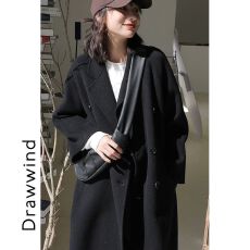 批发美拉德卡其色呢子大衣女2026早秋冬装新款赫本风中<b class='q'>长款</b>毛呢外套女