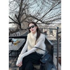 批发原版加厚夹棉 有内里 皮草马甲女2025冬季仿水貂绒背心时尚显瘦