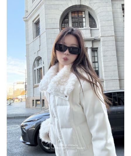 새로운 모피 칼라 아래 면화 의류 여성 겨울 화이트 목화 진딧물 코트 외국 가스 고유 한 면 옷 보온 쇼트 스타일