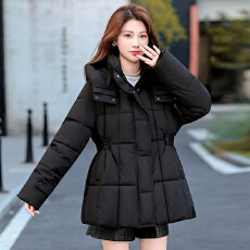 实拍 在逃公主2026年爆款羽绒棉服女中长款收腰韩版羽绒服女