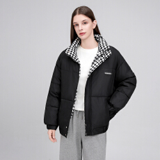 批发oversize面包服棉服女2026年新款冬季加厚保暖棉衣棋盘格棉袄外套