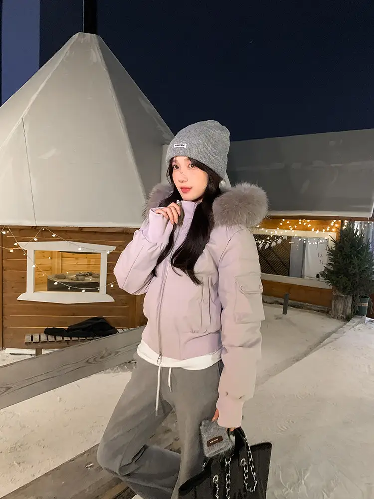 퍼 칼라 후드 면 패딩 (4color) 상세 이미지 6