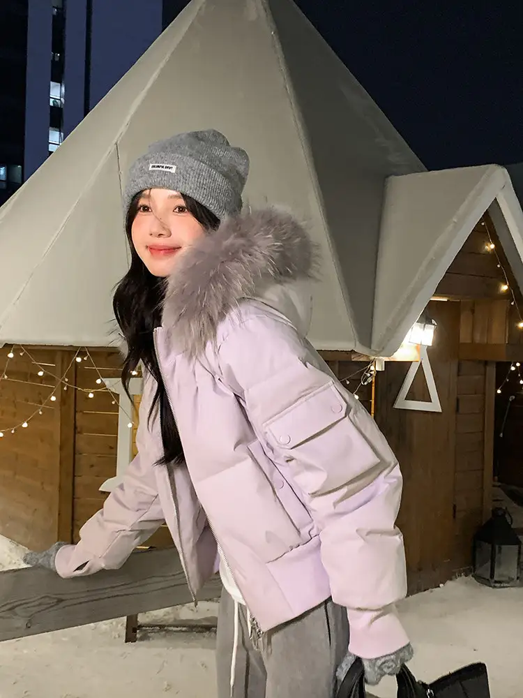 퍼 칼라 후드 면 패딩 (4color) 상세 이미지 9