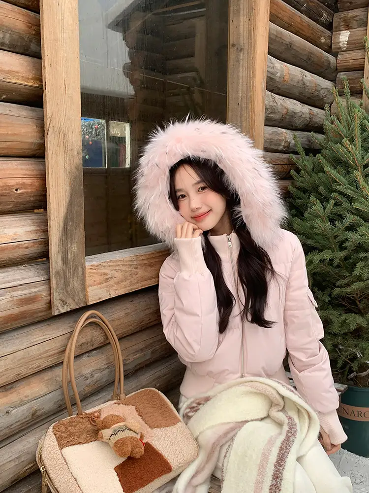 퍼 칼라 후드 면 패딩 (4color) 상세 이미지 10