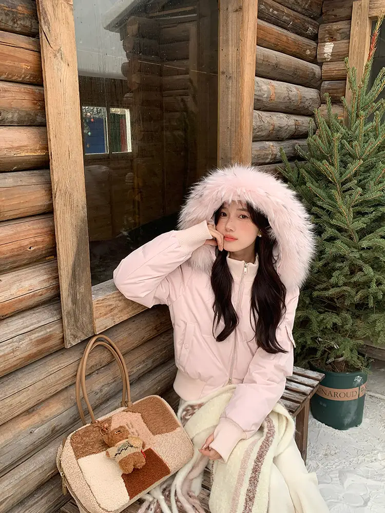퍼 칼라 후드 면 패딩 (4color) 상세 이미지 11