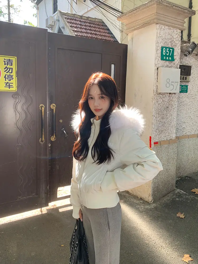 퍼 칼라 후드 면 패딩 (4color) 상세 이미지 14