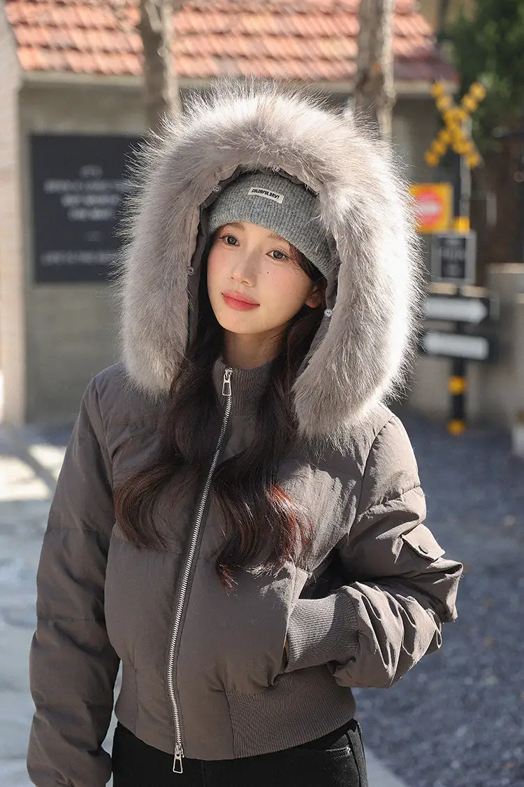 퍼 칼라 후드 면 패딩 (4color) 상세 이미지 27